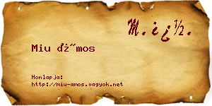 Miu Ámos névjegykártya